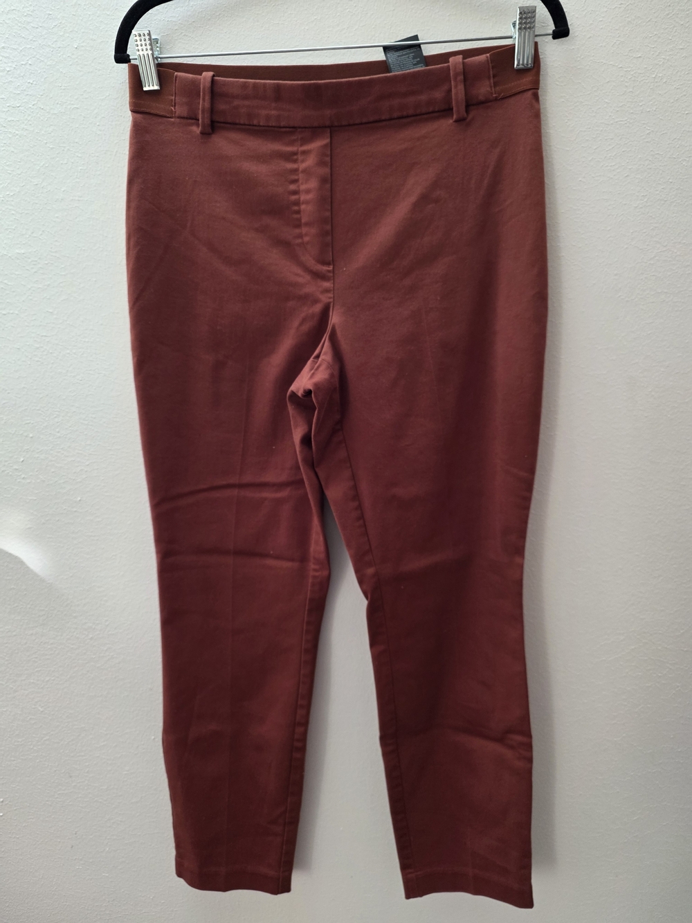 H&M Rust Cropped Ponte Ankle Pants